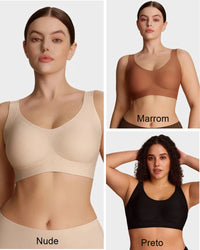 Nude + Preta + Marrom